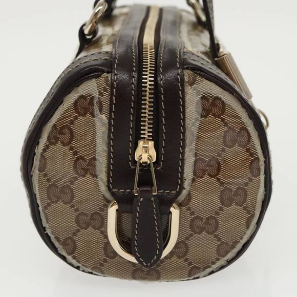 GUCCI GG Crystal Hand Bag Beige Gold 181485 Auth 96794 - Picture 4 of 16